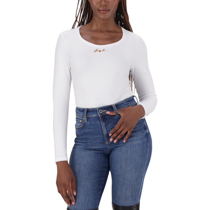 BILLY WHITE LONG SLEEVE BODYSUIT