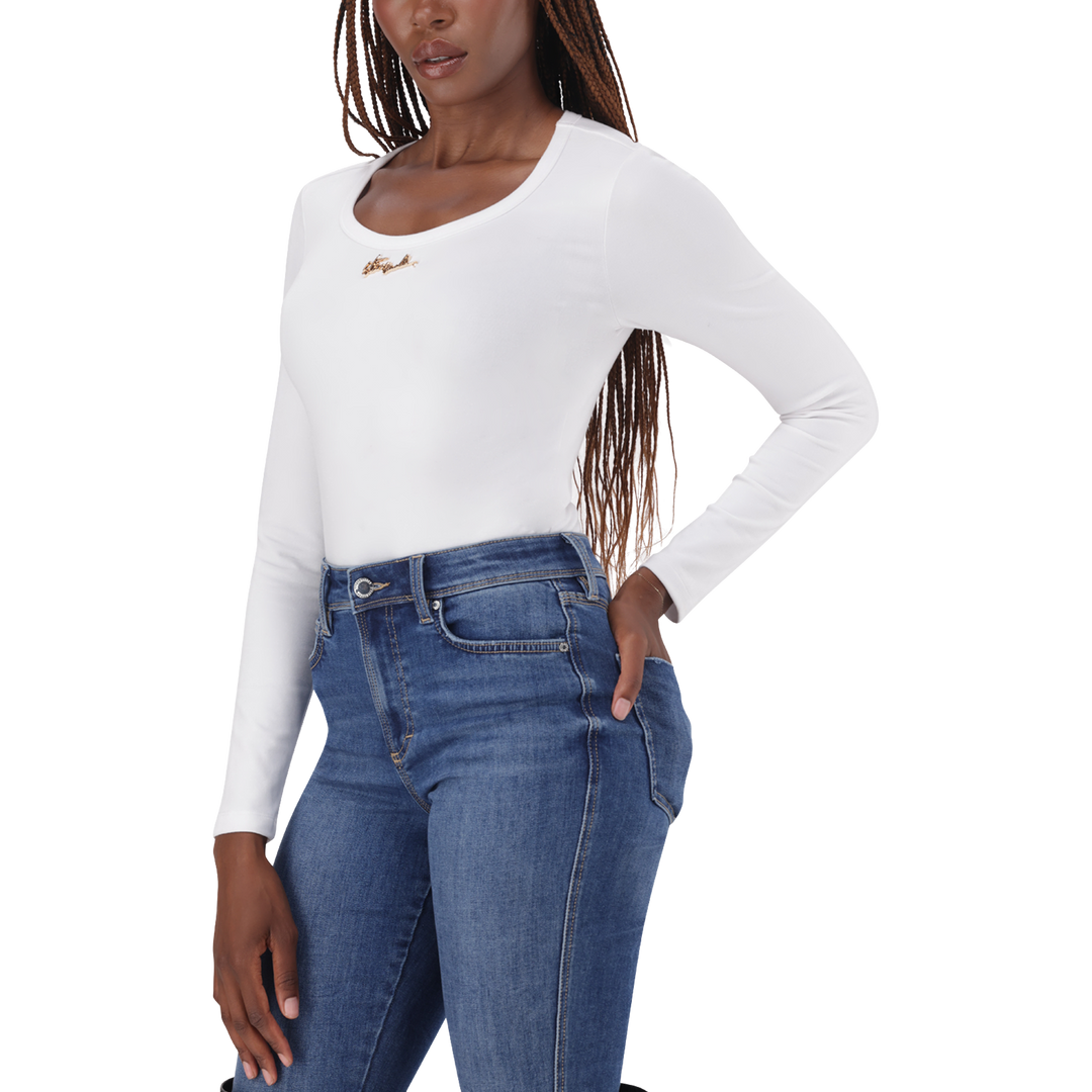 BILLY WHITE LONG SLEEVE BODYSUIT
