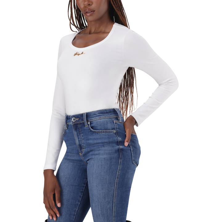 BILLY WHITE LONG SLEEVE BODYSUIT