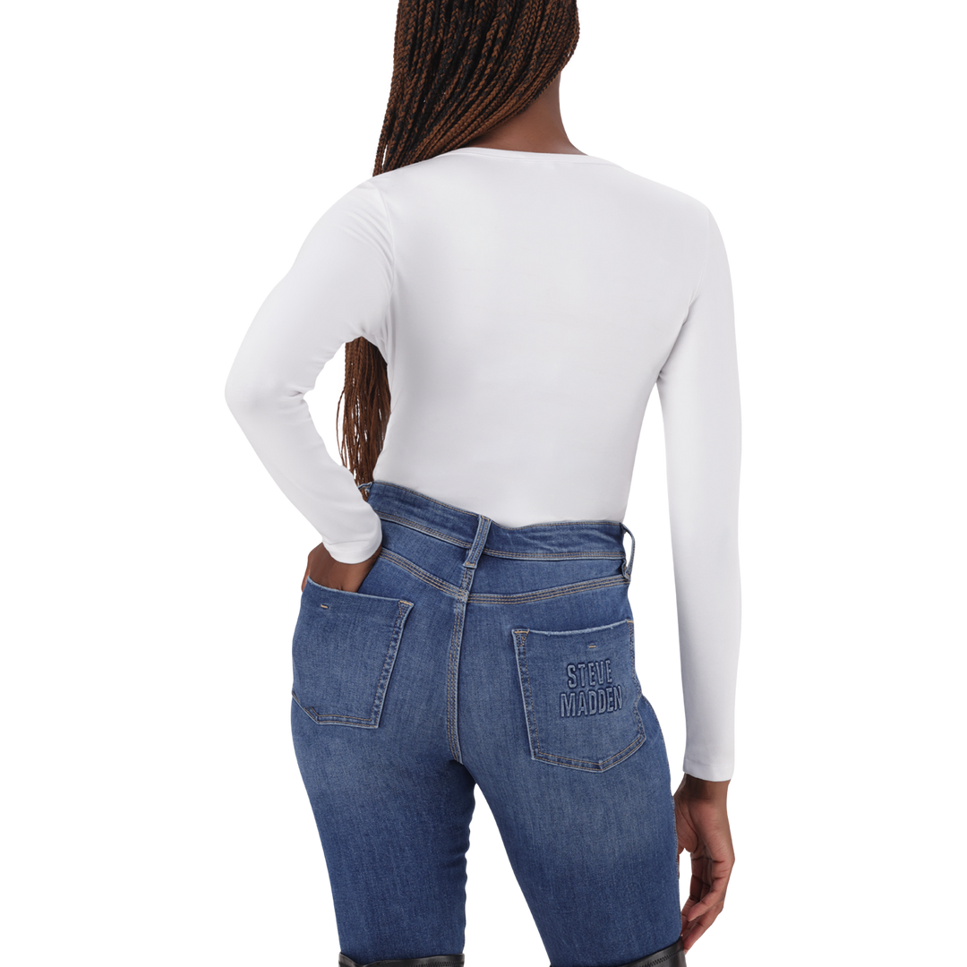BILLY WHITE LONG SLEEVE BODYSUIT