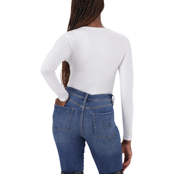 BILLY WHITE LONG SLEEVE BODYSUIT