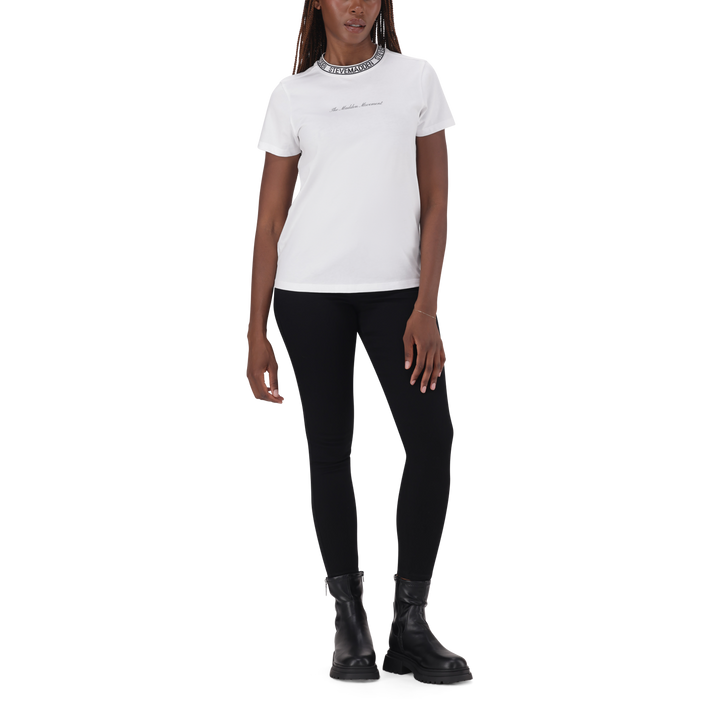 CINDY WHITE CREW NECK REGULAR T-SHIRT