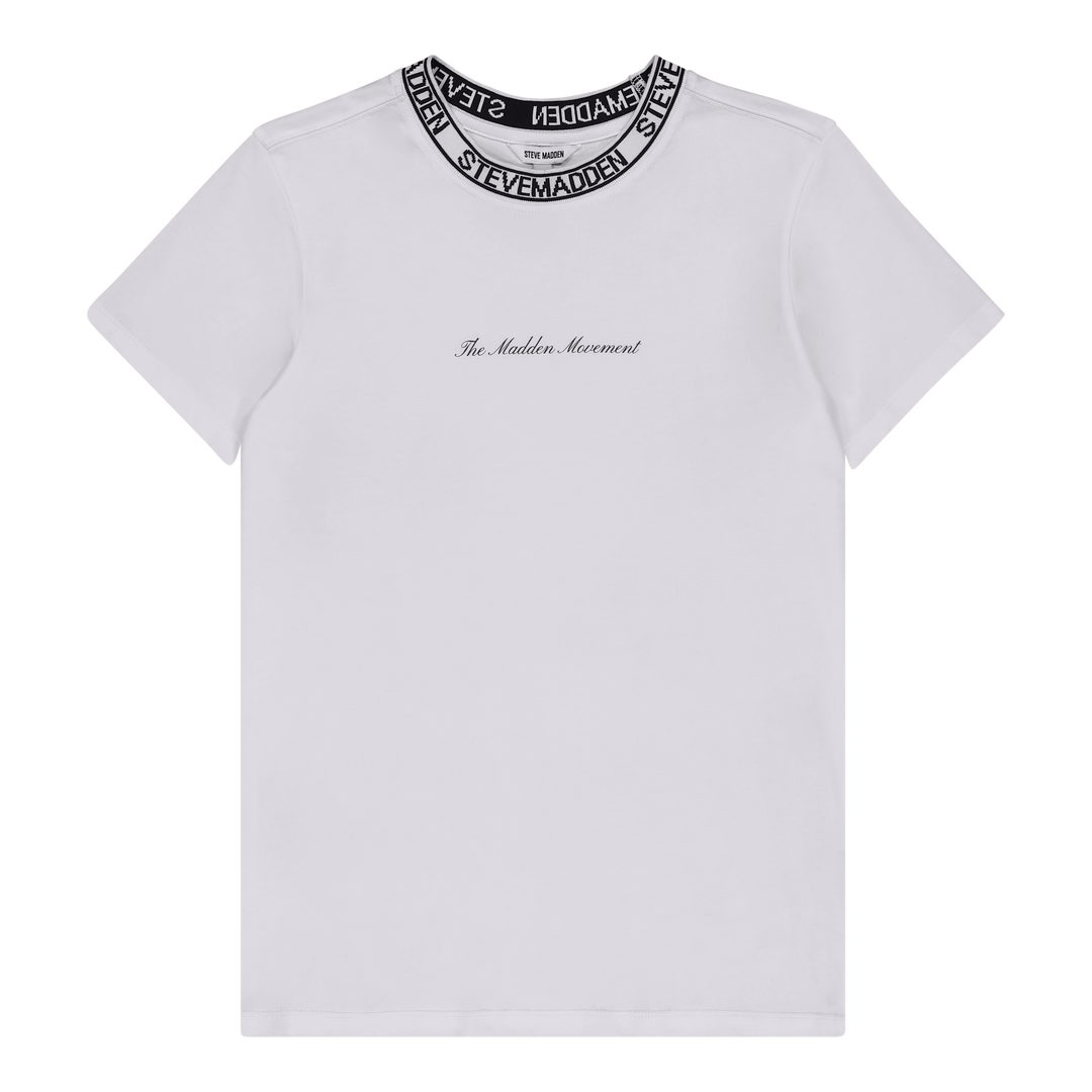CINDY WHITE CREW NECK REGULAR T-SHIRT