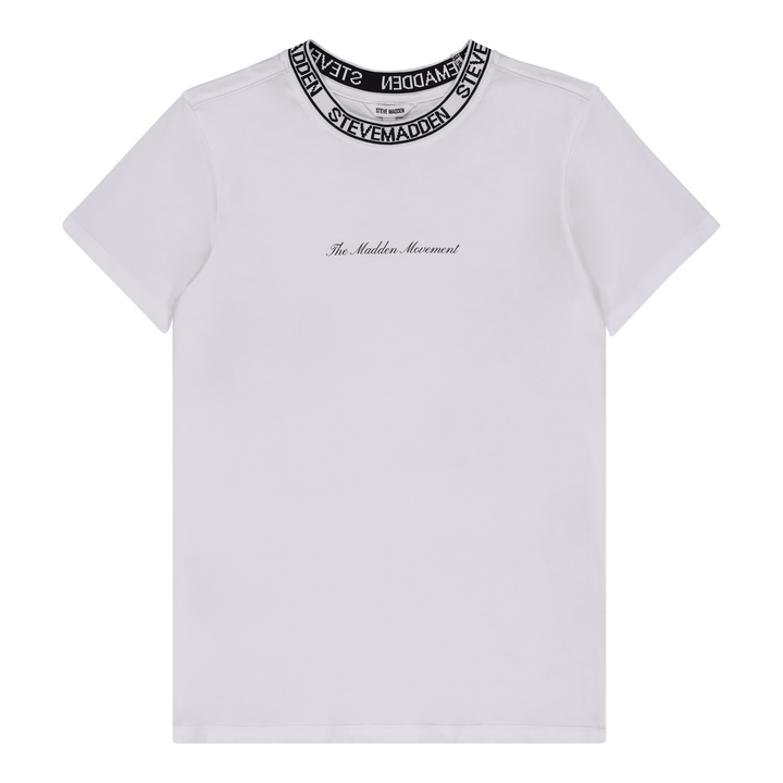 CINDY WHITE CREW NECK REGULAR T-SHIRT