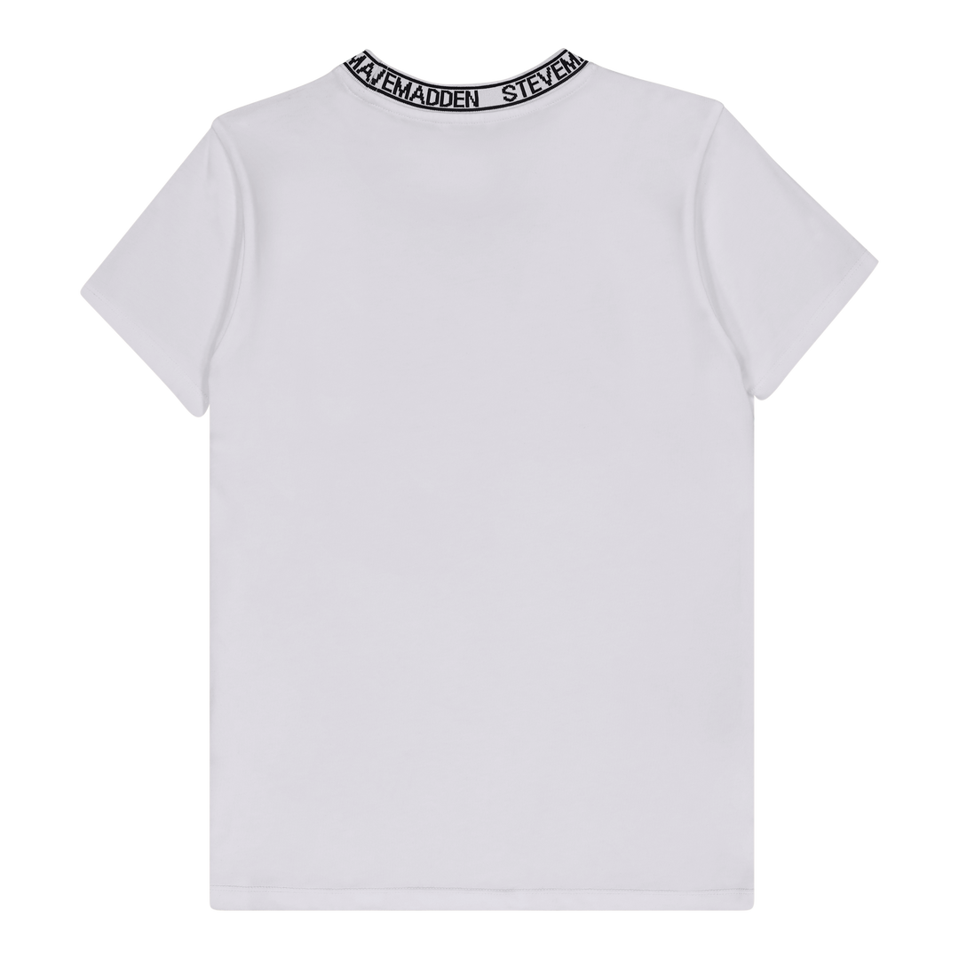 CINDY WHITE CREW NECK REGULAR T-SHIRT