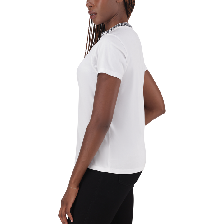 CINDY WHITE CREW NECK REGULAR T-SHIRT