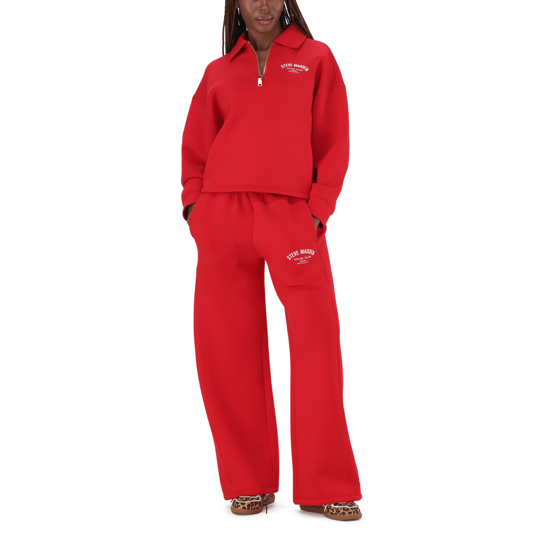 JULIAN RED SCUBA SWEAT WITH COLLAR & ZIP