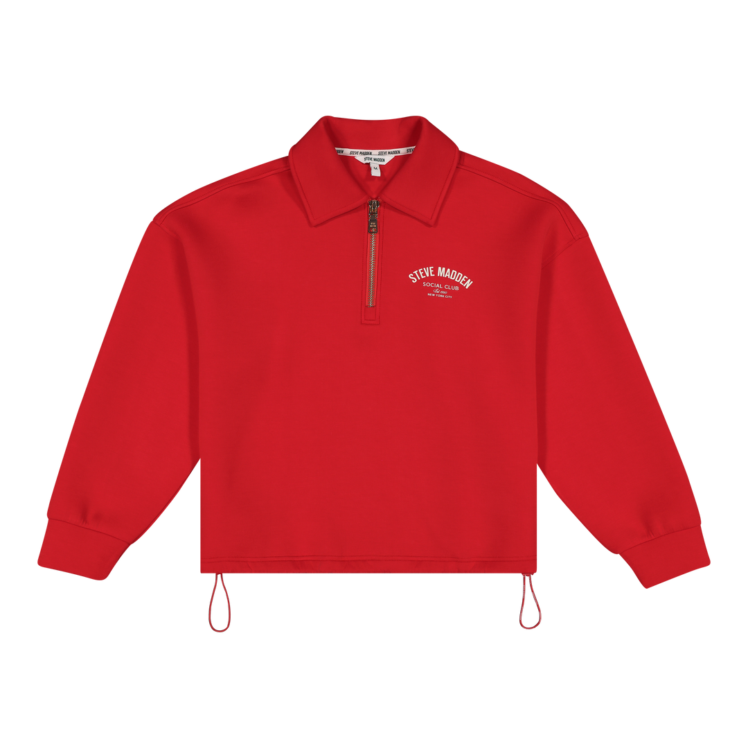 JULIAN RED SCUBA SWEAT WITH COLLAR & ZIP