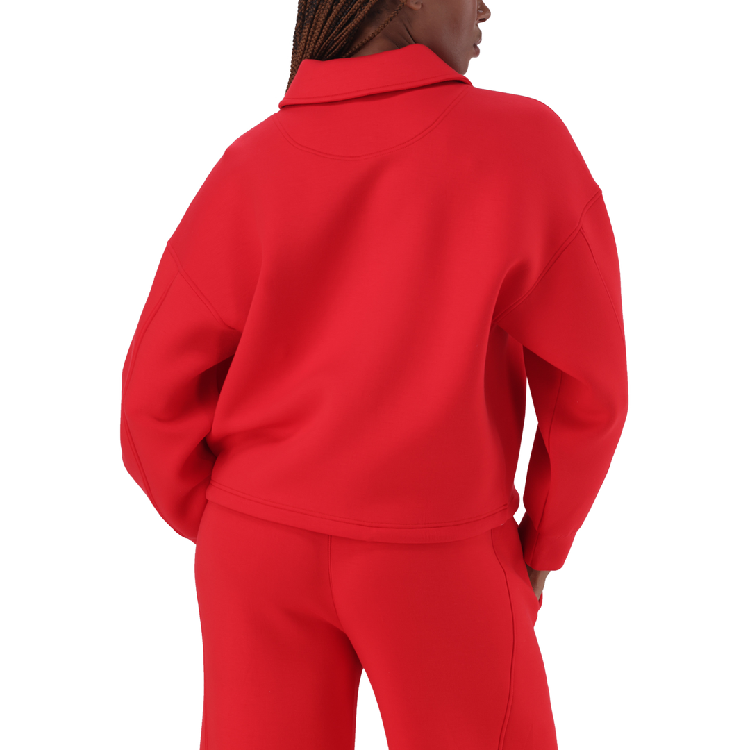 JULIAN RED SCUBA SWEAT WITH COLLAR & ZIP