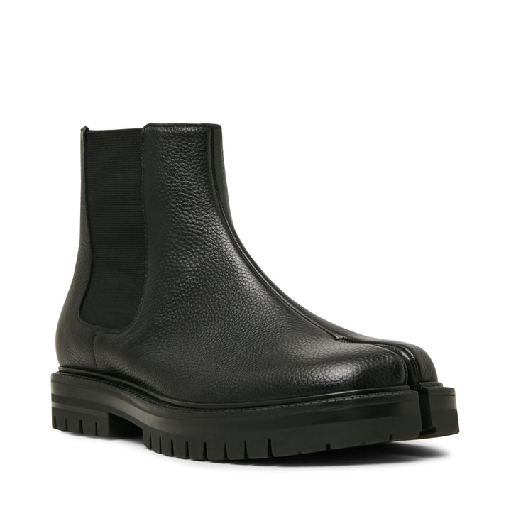 FUTAMATA BLACK PEBBLE GRAIN LEATHER