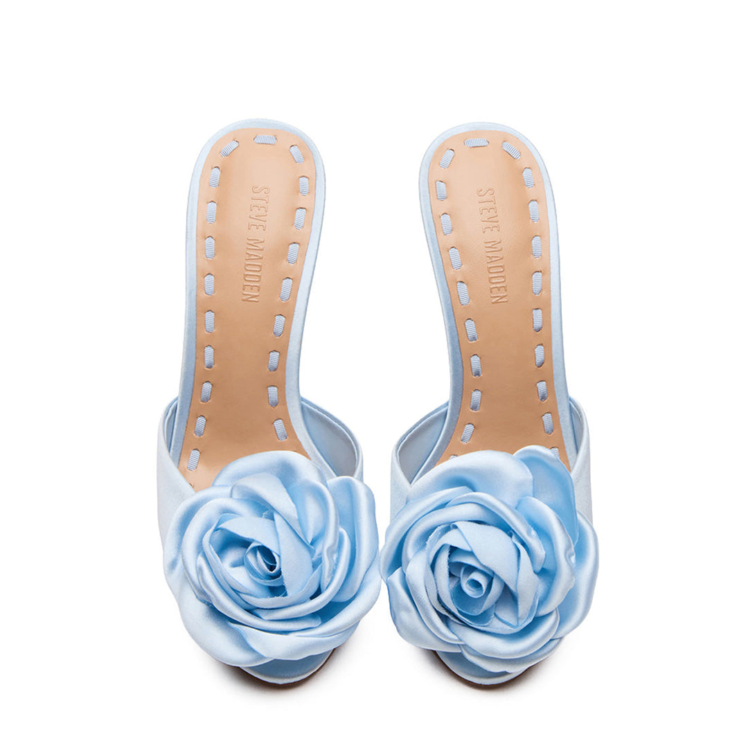 PRIYA-FLWR BLUE SATIN